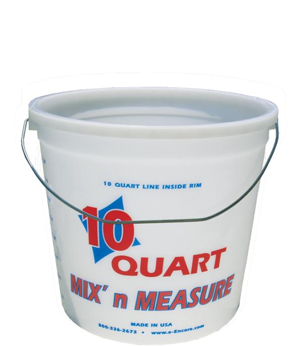 10qclvundefined10 QT MIX AND MEASURE PAIL WITH MIXING RATIOS
