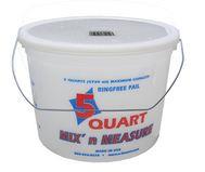 300043undefined5 QUART MIX AND MEASURE RINGFREE PAIL W/HANDLE WITH MIXING RATIOS 05166