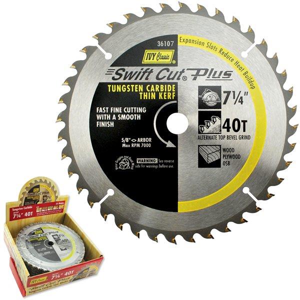 36107undefined7-1/4in 40 TOOTH SWIFT CUT CARBIDE BLADE - SOLD BY THE BOX OF 25
