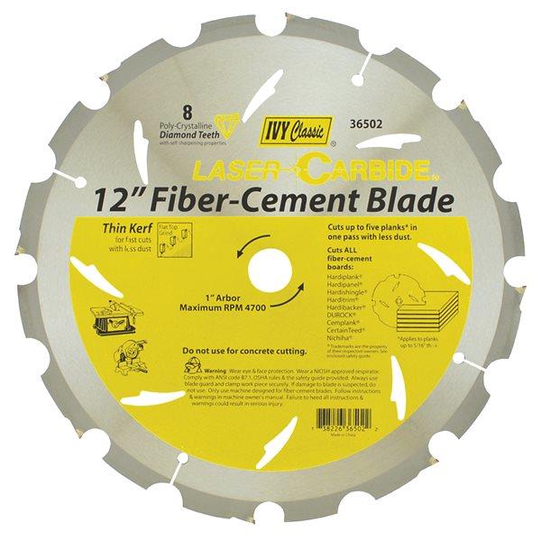 3650212IN 8 TOOTH PCD FIBER-CEMENTBLADE12in 8 TOOTH PCD FIBER-CEMENT BLADE