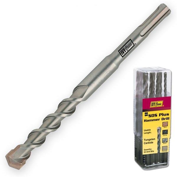 47234undefinedSDS PLUS MASONRY DRILL BIT 1/4in X 6in OVERALL LENGTH - 25 PACK