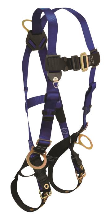 7018xlundefinedFALLTECH CONTRACTOR HARNESS W/TONGUE BUCKLE STRAPS & 3 D-RINGS - X LARGE
