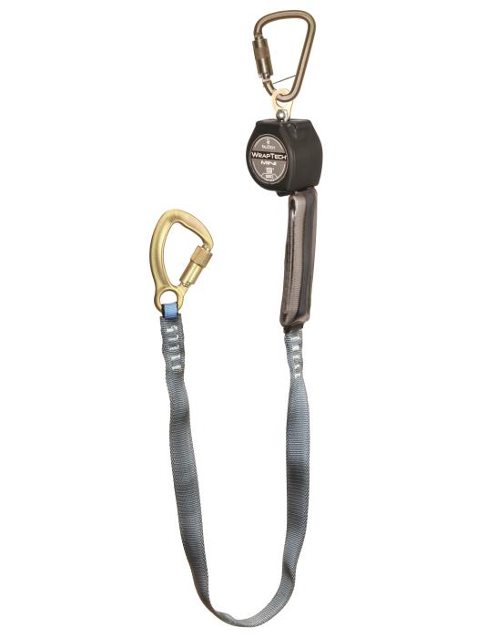 74709sb8FALLTECH WRAPTECH 9 FT COMPACTWEB TIE-BACK SRDFALLTECH WRAPTECH 9ft MINI SRD WITH SWIVEL EYE, STEEL CARABINER WITH CAPTIVE PIN AND 5K TIE-BACK CARABINER