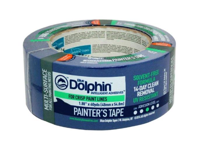 bpmt2BLUE DOLPHIN BLUE MASKING TAPE2IN X 60 YDBLUE PAINTER'S MASKING TAPE 2" X 60 YD