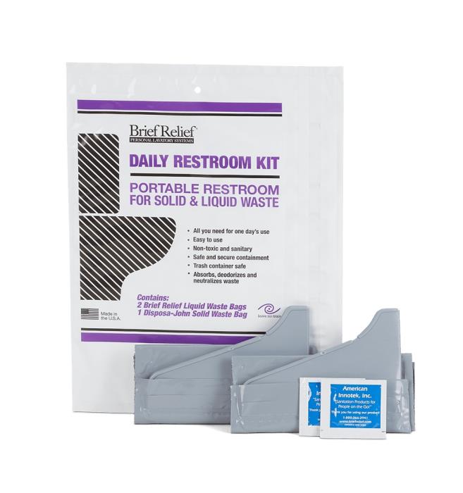 br901BRIEF RELIEF DAILY RESTROOMKIT - CONTAINS BR608 (2) &BR500 (1) - CASE OF 50 KITSBRIEF RELIEF DAILY RESTROOM KIT CONTAINS BR608 (2) AND BR500 (1)  - CASE OF 50 KITS