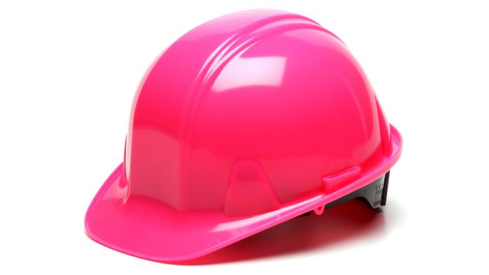 hp14170HI VISIBILITY PINK HARD HAT W/4 POINT RATCHET SIZINGPYRAMEX HI-VIS PINK HARD HAT W/4 POINT RATCHET SIZING
