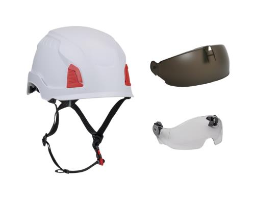 hp1491rm-01/hp1491c-pPIP TRAVERSE SAFETY HELMETANSI TYPE II, CLASS E, WHITEW/ CLEAR VISOR AND PROTECTORPIP TRAVERSE SAFETY HELMET ANSI TYPE II, CLASS E, WHITE W/ CLEAR LENS VISOR AND VISOR PROTECTOR