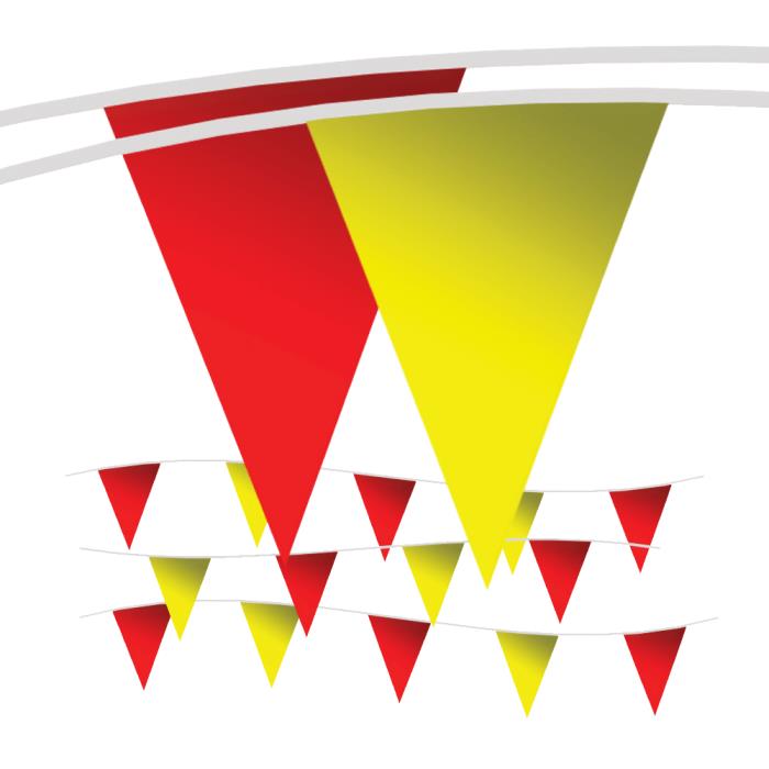 pf105r/yPENNANT FLAGS - RED / YELLOW -105 FT STRING - OSHA PERIMETERMARKERWARNING LINE PENNANT FLAGS - RED / YELLOW - 105 FT STRING