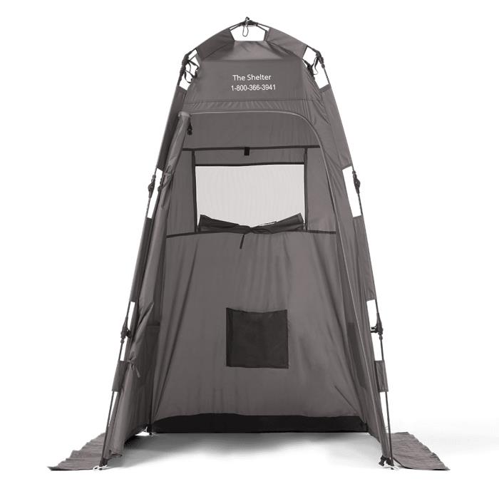 pq500BRIEF RELIEF GRAY PRIVACYSHELTER - 4ft X 4ft X 6.5ftBRIEF RELIEF GRAY PRIVACY SHELTER, 4ft X 4ft X 6.5ft