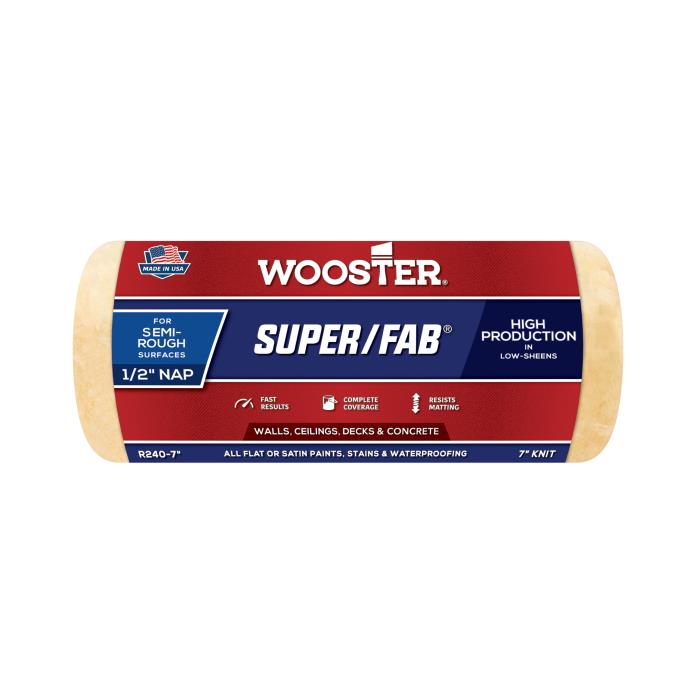 r240-7WOOSTER SUPER/FAB 7IN X 1/2INNAP ROLLER COVERWOOSTER SUPER/FAB ROLLER COVER - 7IN X 1/2IN- SEE QUANTITY PRICE!