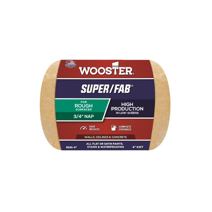 r241-4WOOSTER SUPER/FAB 4IN X 3/4INNAP ROLLER COVERWOOSTER SUPER/FAB ROLLER COVER - 4IN X 3/4IN