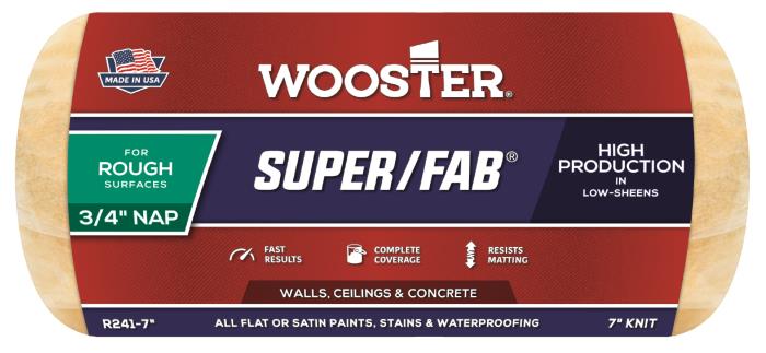 r241-7WOOSTER SUPER/FAB 7IN X 3/4INNAP ROLLER COVERWOOSTER SUPER/FAB ROLLER COVER - 7IN X 3/4IN- SEE QUANTITY PRICE!