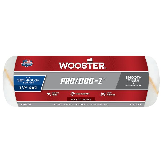rr643-9undefinedWOOSTER PRO DOO-Z 9in X 1/2in NAP ROLLER COVER- SEE QUANTITY PRICE!