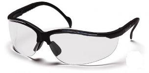 sb1810stundefinedPYRAMEX VENTURE II BLACK SAFETY GLASSES - CLEAR ANTI-FOG LENSES