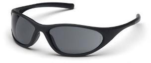 sb3320eundefinedPYRAMEX ZONE II BLACK SAFETY GLASSES W/ GRAY LENSES