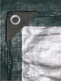 spt1012undefinedHEAVY DUTY GREEN AND SILVER TARP 10ft X 12ft