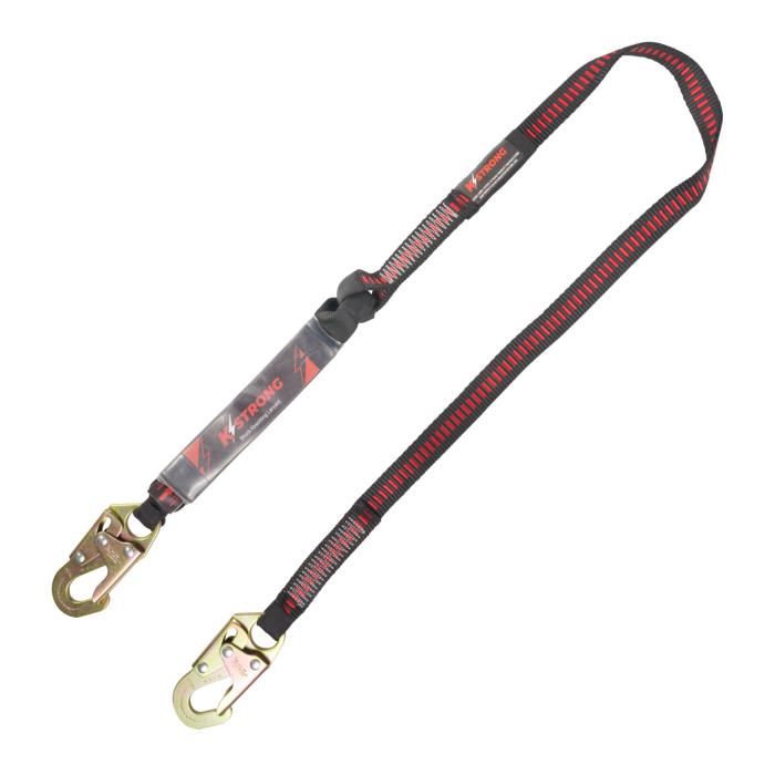 ufl201101undefinedKSTRONG 6ft CLEAR PACK SHOCK ABSORBING LANYARD W/SNAP HOOKS
