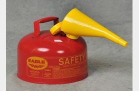 ui20fsundefinedEAGLE 2 GALLON RED TYPE I SAFETY GAS CAN w/ FUNNEL